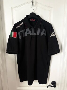 RARE Kappa Italia Polo with Italian Flag Patch